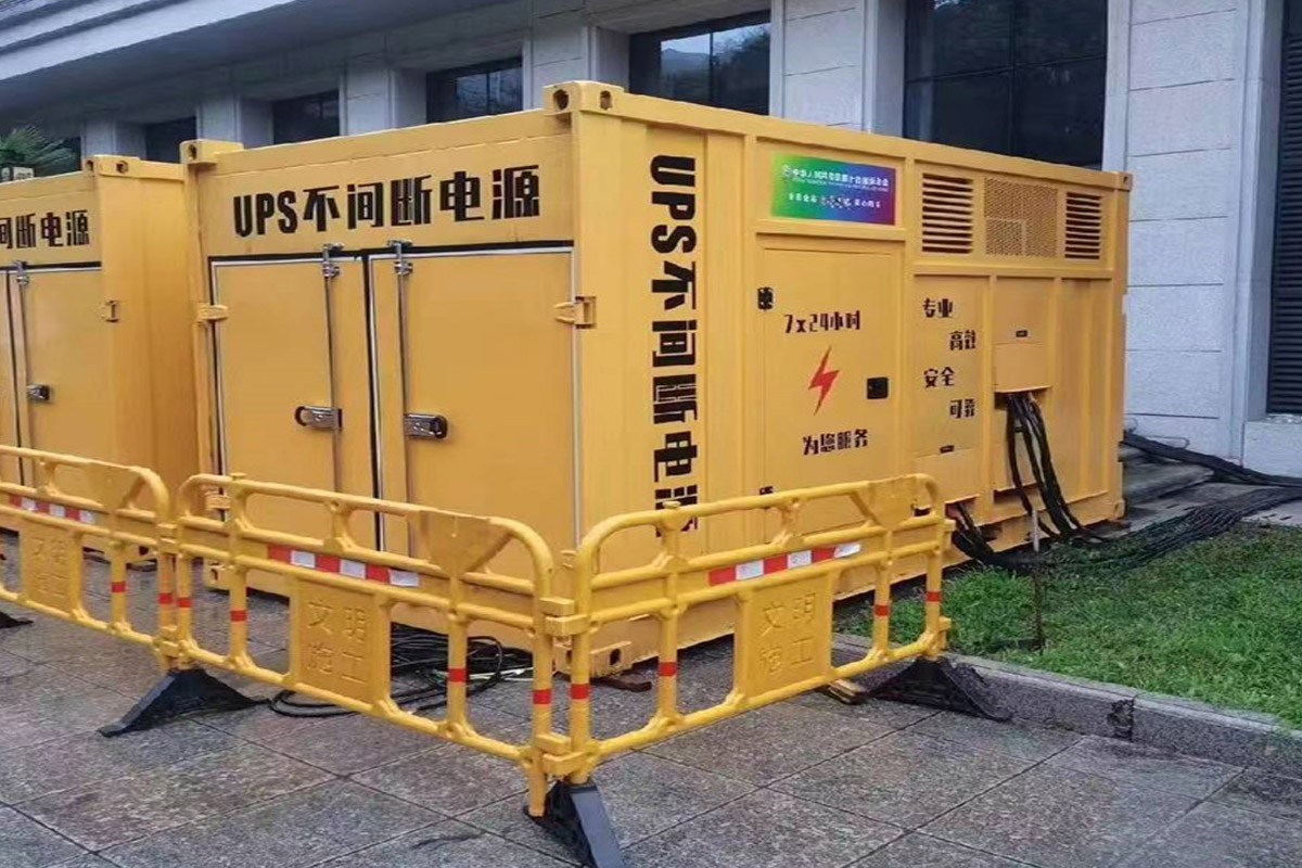 灌南发电机租赁施工现场