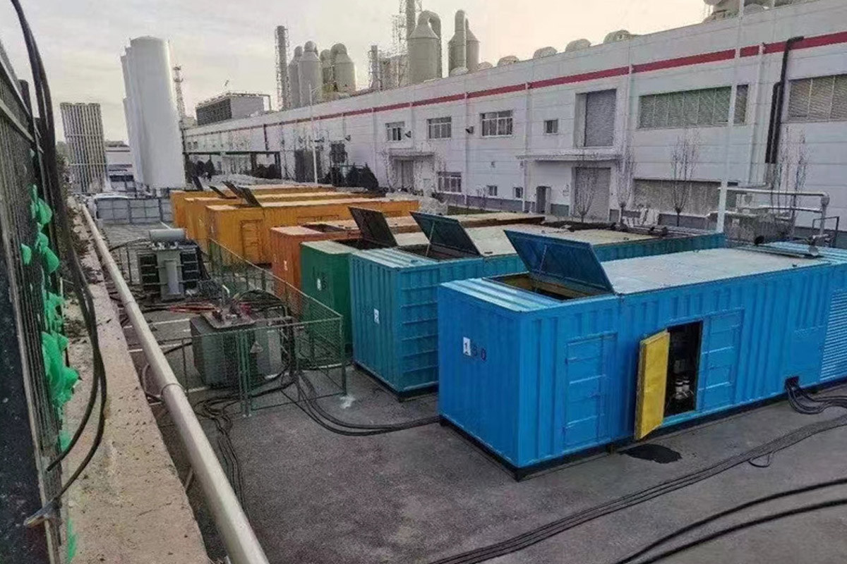 灌南发电机租赁施工现场